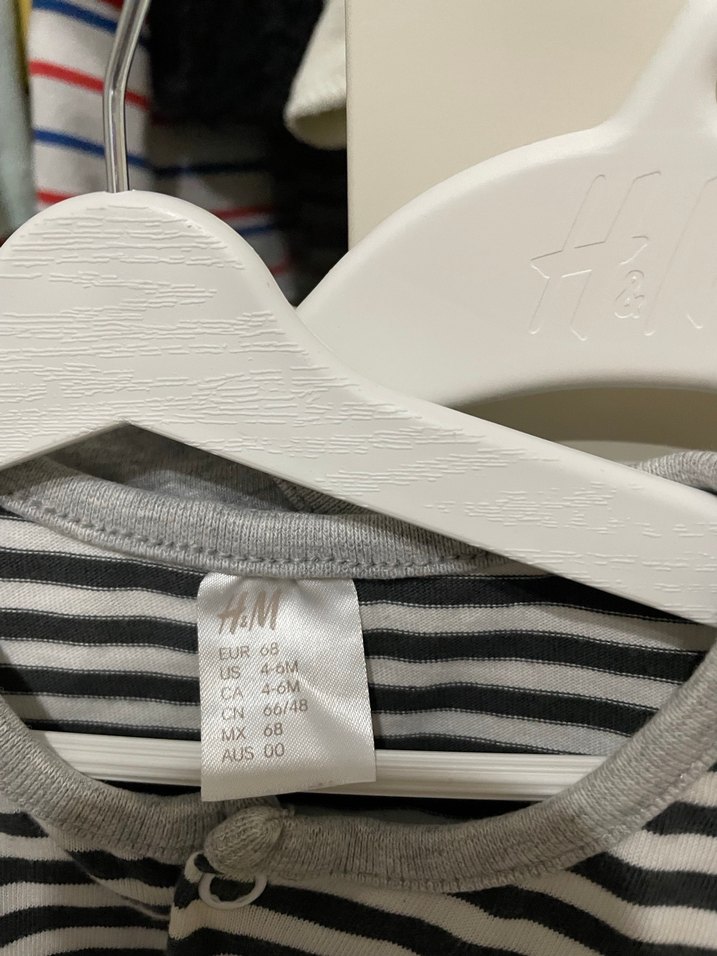 H&M  Uzun Kollu Bebek Tulum 2 adet - Görsel 2