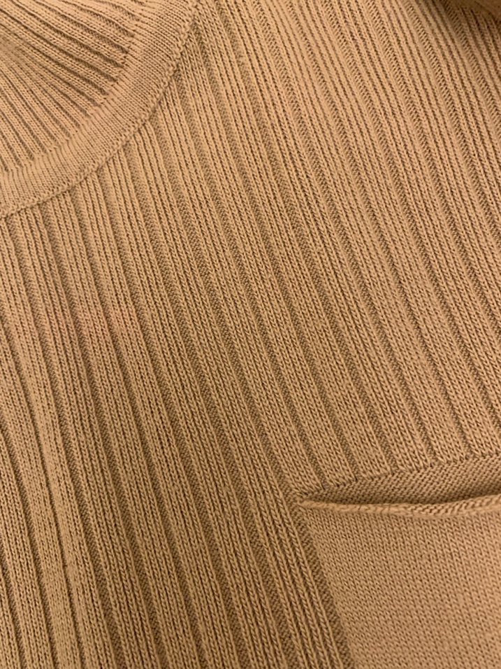 Bej Kadın Boğazlı Triko Kazak - Görsel 2