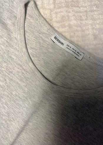Bershka Gri Kısa Kollu Basic Kadın Tişört - Görsel 2