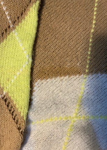 Bohem Tarzı Kahverengi Triko Kadın Kazak - Görsel 2