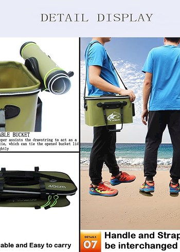  Beden Renk Katlanabilir Balıkçı Çantası (30 litre)