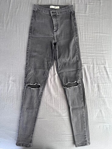 Topshop skinny dizi yırtık yüksek bel kot pantolon