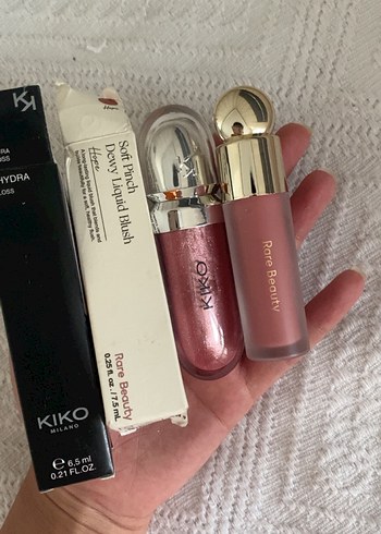 Rare Rare beauty allık ve kiko lipgloss seti