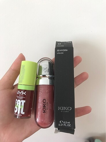 NYX Nyx fat oil dudak yağı ve kiko lipgloss