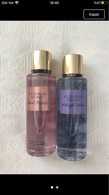 Victoria secret vücut spreyi seti