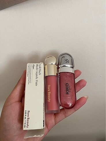Rare Rare beauty allık ve Kiko lipgloss