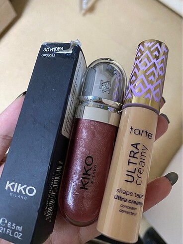 Kiko Kiko lipgloss ve Tarte kapatıcı