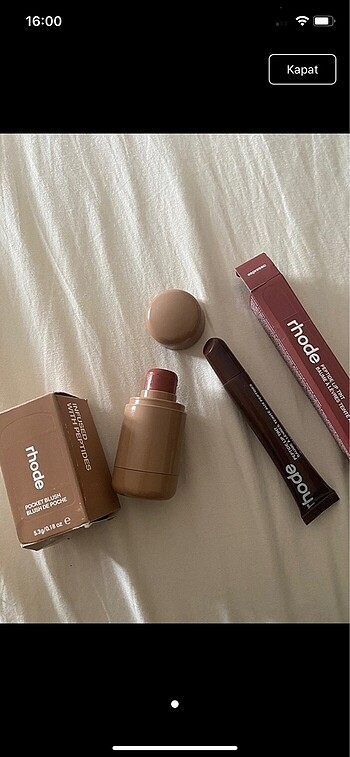 Rhode allık ve lipgloss seti