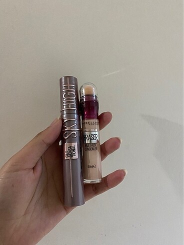 Maybelline maskara ve kapatıcı seti