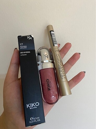 Kiko Kiko lipgloss ve telescopic maskara seti