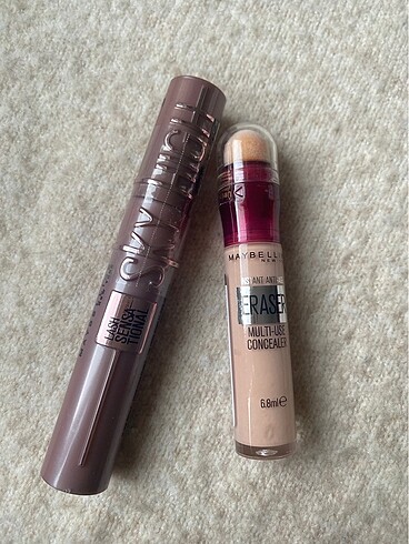 Maybelline kapatıcı ve maskara seti