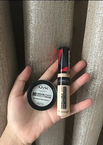L'Oréal Paris Loreal kapatıcı ve nyx sabitleyici pudra