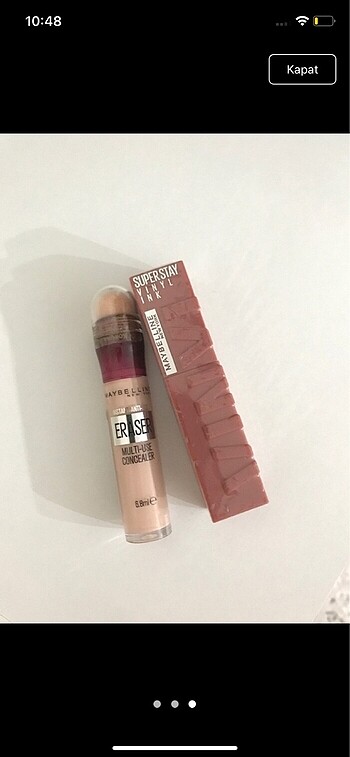 Maybelline Maybelline kapatıcı ve vinly ink ruj seti