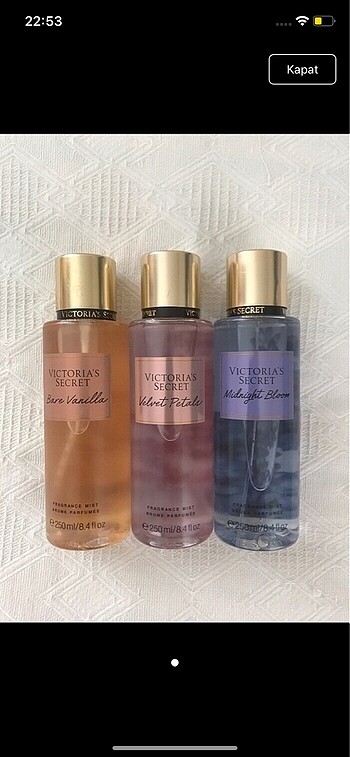 Victoria secret vücut spreyi seti
