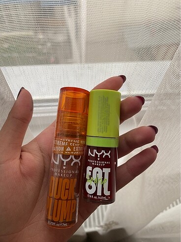 Nyx duck plum gloss ve dudak yağı seti