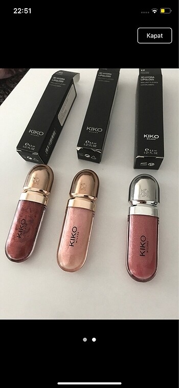Kiko lipgloss seti