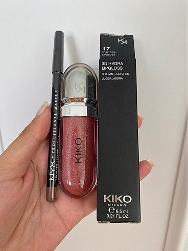 Kiko Kiko lipgloss ve dudak kalemi seti