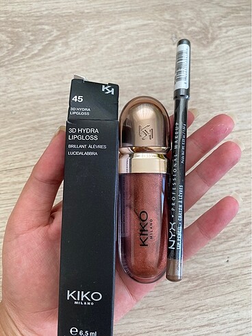 Kiko Kiko lipgloss ve Nyx dudak kalemi seti