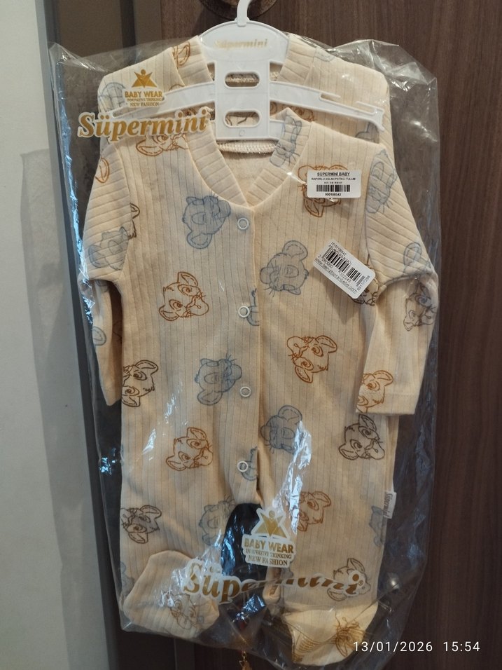 Beyaz Baskılı Bebek İç Zıbını - Görsel 4