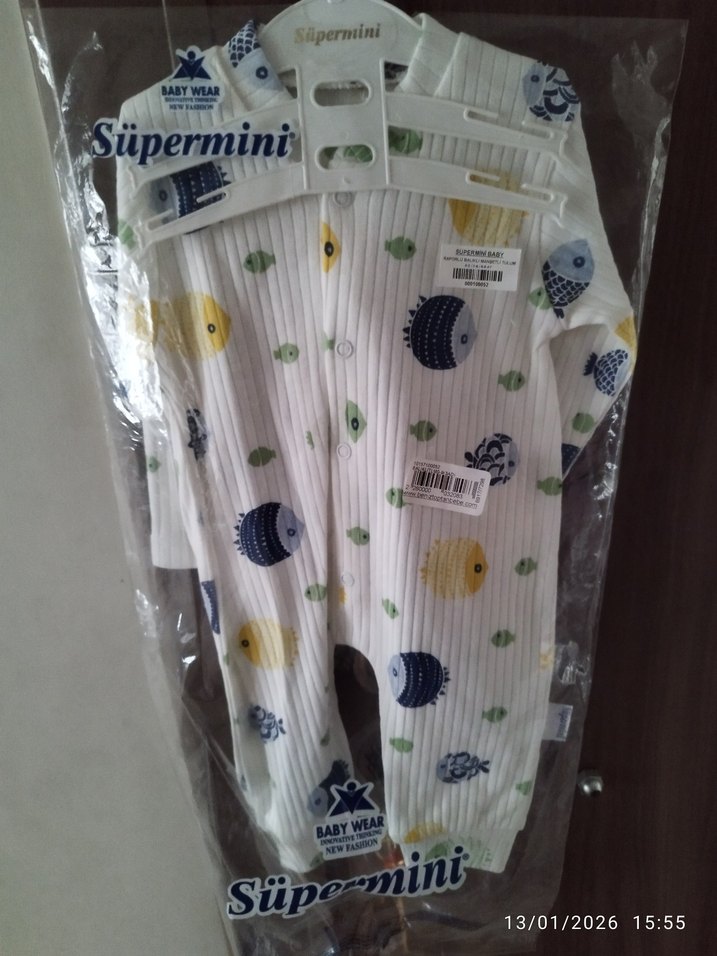 Beyaz Baskılı Bebek İç Zıbını - Görsel 2