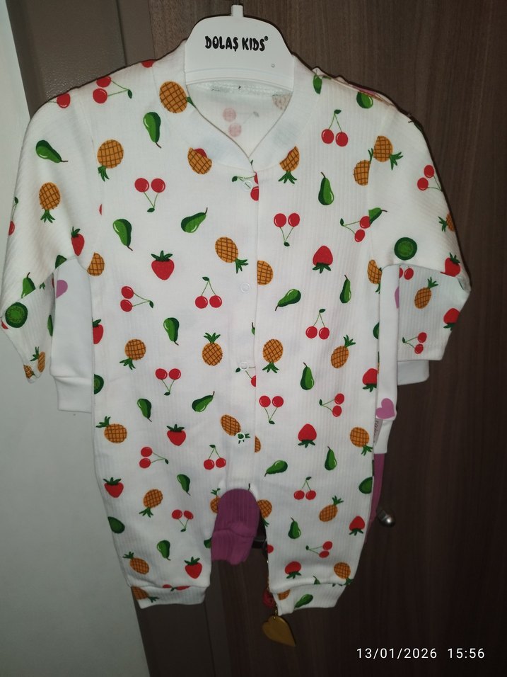 Beyaz Baskılı Bebek İç Zıbını - Görsel 3