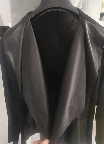 xl Beden siyah Renk Zara önü suni deri ceket 