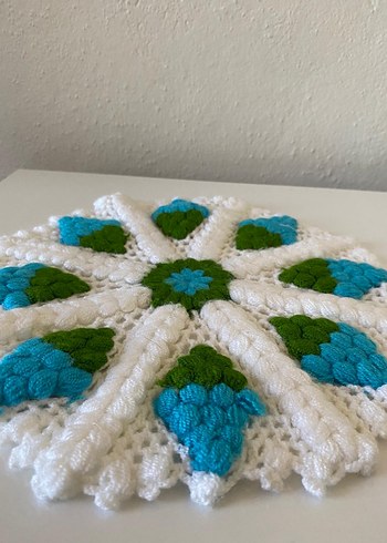 El Yapımı Örgü Yuvarlak Motifli Lif - Görsel 3