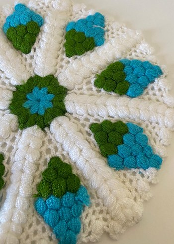 El Yapımı Örgü Yuvarlak Motifli Lif - Görsel 2