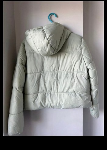 Gri Mini Fermuarlı Street Wear Kadın Mont - Görsel 3