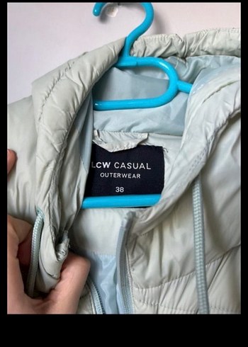 Gri Mini Fermuarlı Street Wear Kadın Mont - Görsel 2