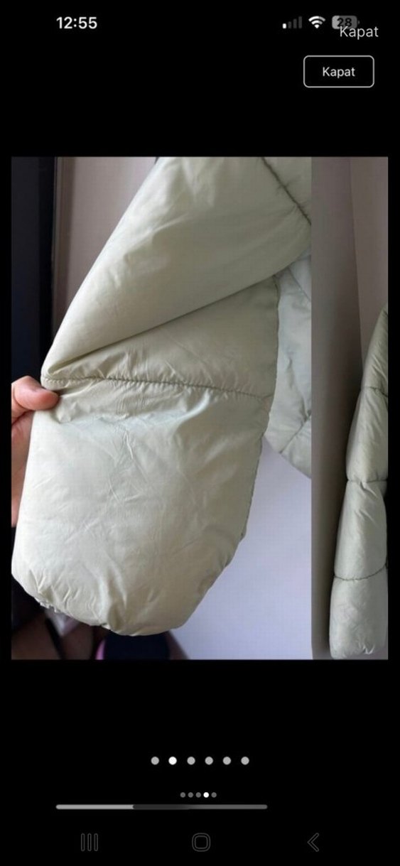 Gri Mini Fermuarlı Street Wear Kadın Mont - Görsel 4