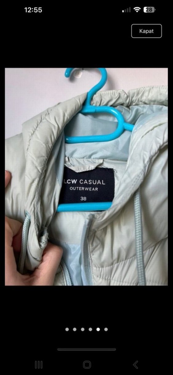 Gri Mini Fermuarlı Street Wear Kadın Mont - Görsel 2