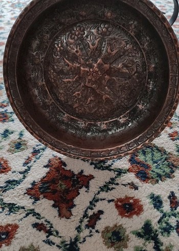 Kabartmalı Bakır Tabak