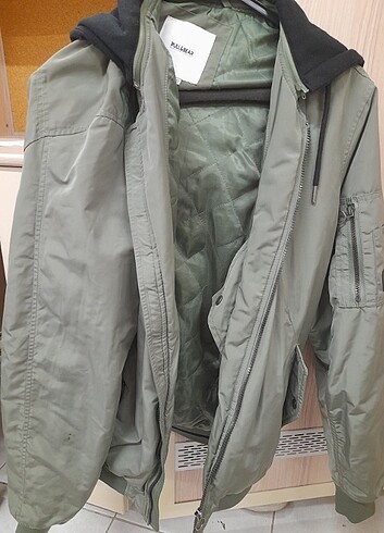 Pull&bear haki yeşil ceket L 40