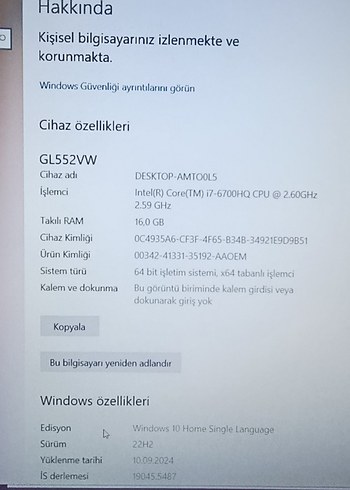 Gri ASUS Laptop kutulu tertemiz - Görsel 6