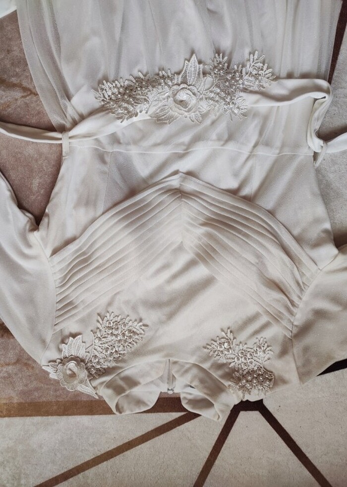 Beyaz tül abiye.. - Görsel 4