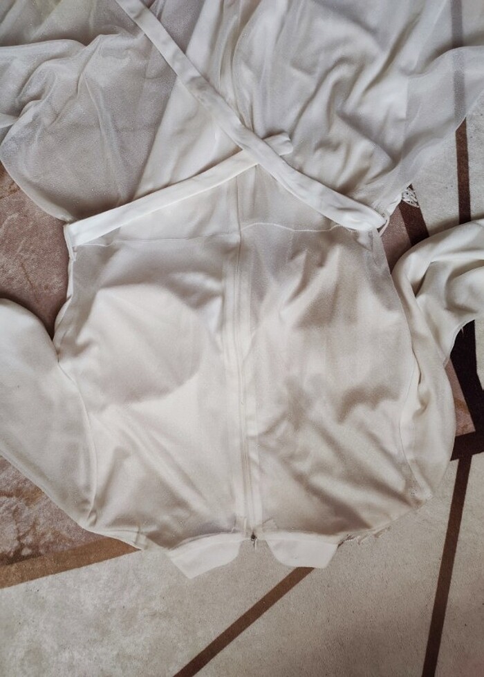 Beyaz tül abiye.. - Görsel 5