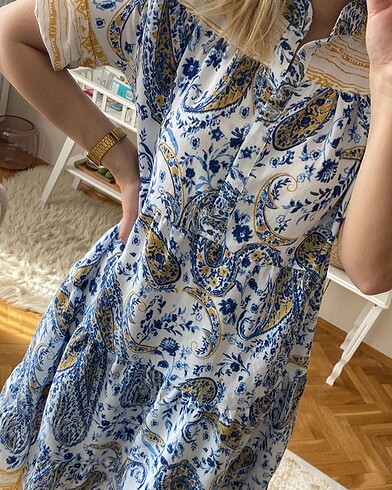 Zara Şal desen elbise