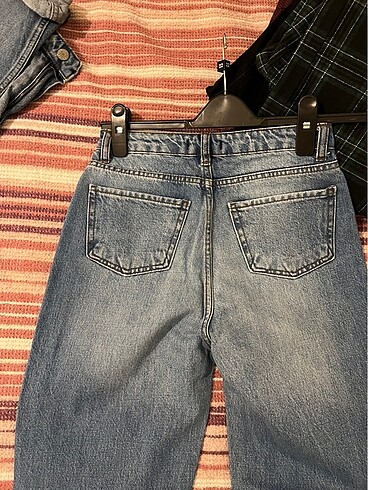 xs Beden lacivert Renk lacivert mom jean kot pantolon yüksek bel milla