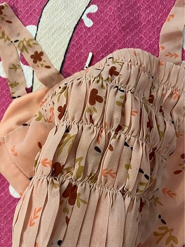 Trendyol & Milla çiçekli açık pembe büstiyer tül
