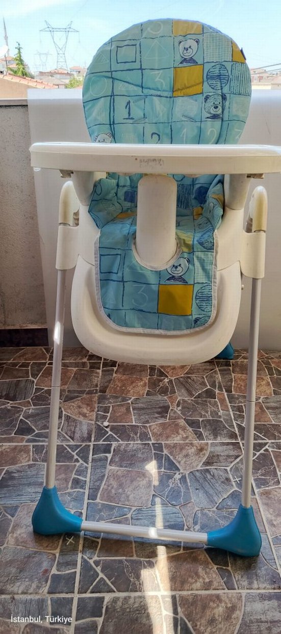 Pastel Mavi Bebek Mama Sandalyesi - Görsel 3