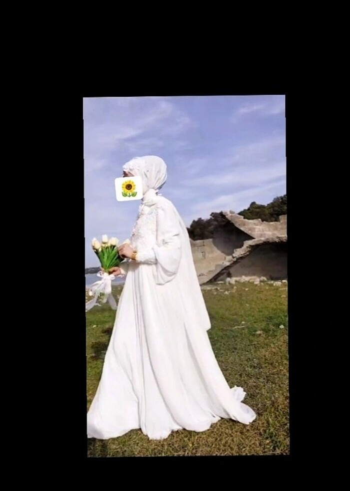 Tesettür gelinlik Robalı model  - Görsel 4