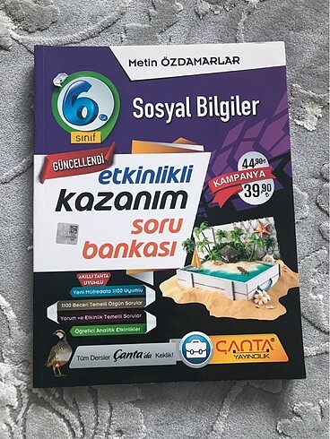 6. Sınıf çanta yayınları sosyal bilgiler soru bankası hiç çözülm