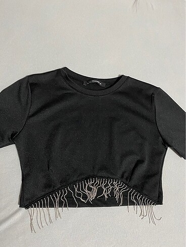 Kısa kollu crop bluz