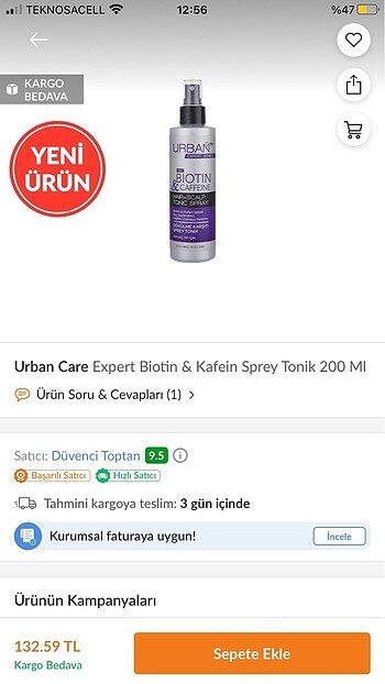 Urban care saç toniği