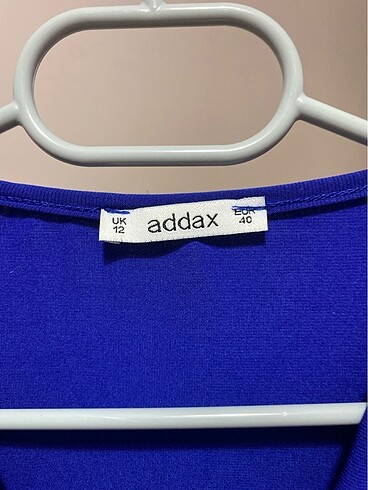 40 Beden Mavi uzun kol crop Addax