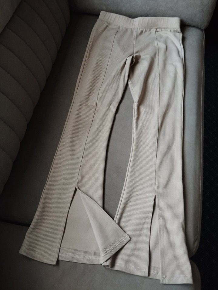 Kadın Bej Midi Kumaş Pantolon - Görsel 2