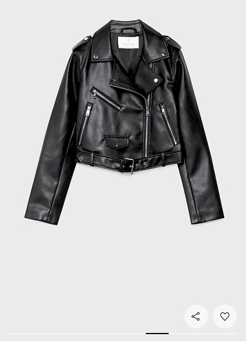 Siyah Kadın Deri Biker Ceket