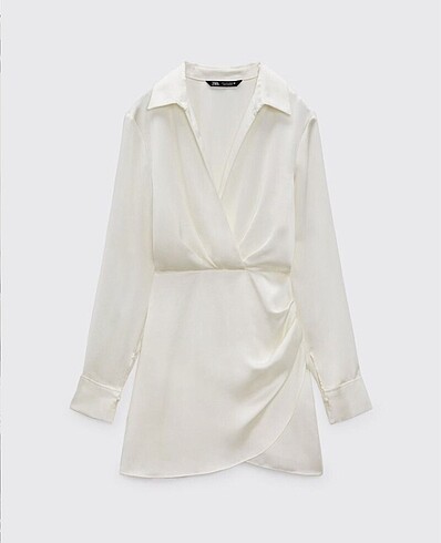 Zara saten elbise