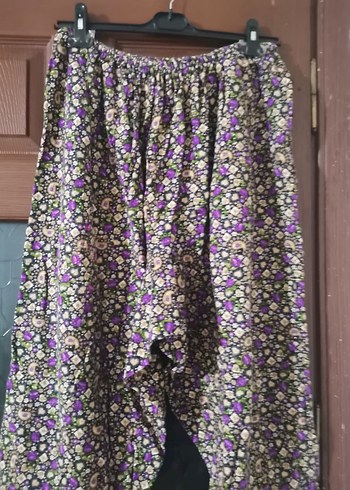 Mor Batik Desenli Bohem Kadın Pantolon